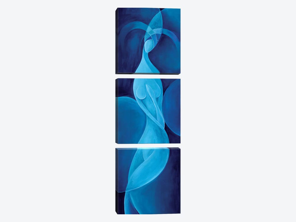 Blue Kundalini by Martin Cambriglia 3-piece Canvas Art