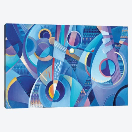 Blue Mandolins Canvas Print #CBG4} by Martin Cambriglia Canvas Art Print