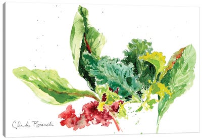 Garden Greens Canvas Art Print - Vegetable Art
