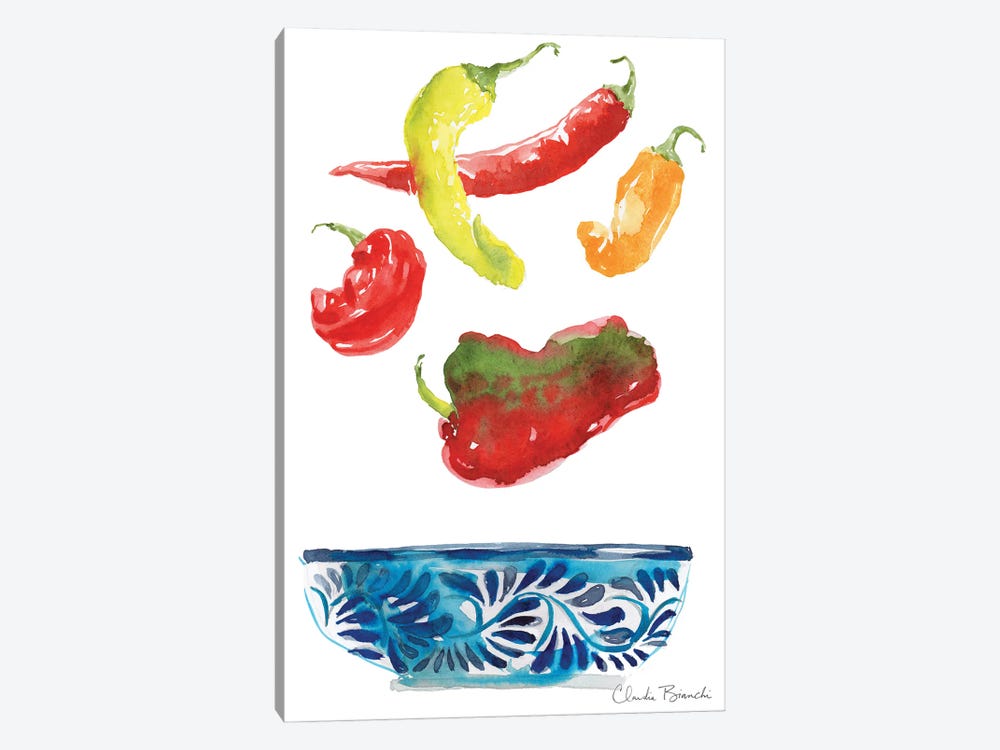 Peppers by Claudia Bianchi 1-piece Canvas Wall Art