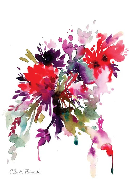 Bright Floral by Claudia Bianchi wall art