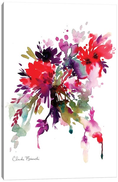 Bright Floral Canvas Art Print - Claudia Bianchi