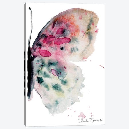 Butterfly Half Canvas Print #CBI16} by Claudia Bianchi Canvas Art Print