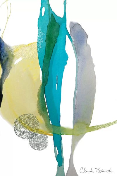 Abstract Watercolors: Desert Moon (Terrain Series) by Claudia Bianchi