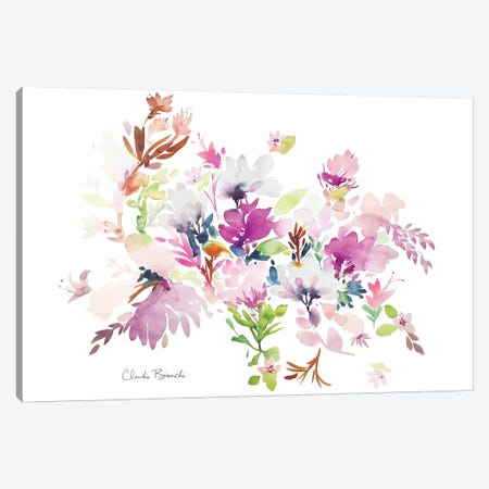 Fluffy Floral Canvas Print #CBI30} by Claudia Bianchi Canvas Wall Art