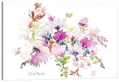 Fluffy Floral Canvas Art Print - Claudia Bianchi