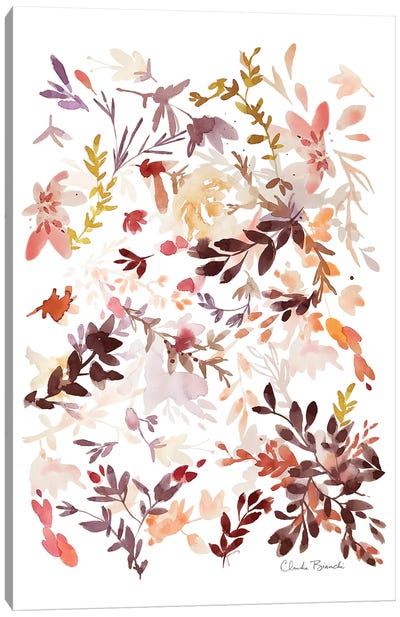 Leaf Scatter I Canvas Art Print - Claudia Bianchi