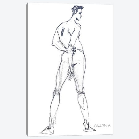 Male Study Stance Canvas Print #CBI39} by Claudia Bianchi Canvas Artwork