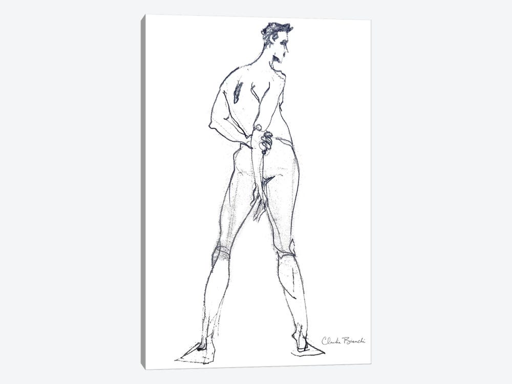 Male Study Stance by Claudia Bianchi 1-piece Canvas Print