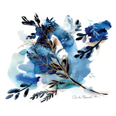 Morning Dew Indigo by Claudia Bianchi acrylic art print