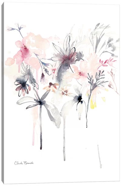 Pink Scatter Canvas Art Print - Claudia Bianchi