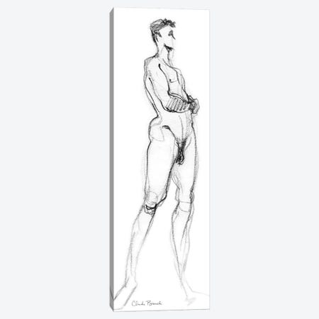 Standing Male Side View Study Canvas Print #CBI72} by Claudia Bianchi Canvas Wall Art