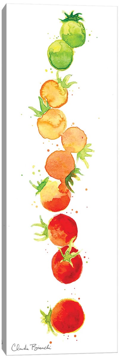 Tomato Ombre Canvas Art Print - Claudia Bianchi