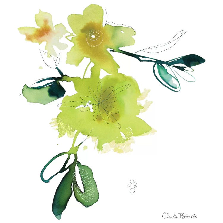 Yellow Botanical by Claudia Bianchi wall art