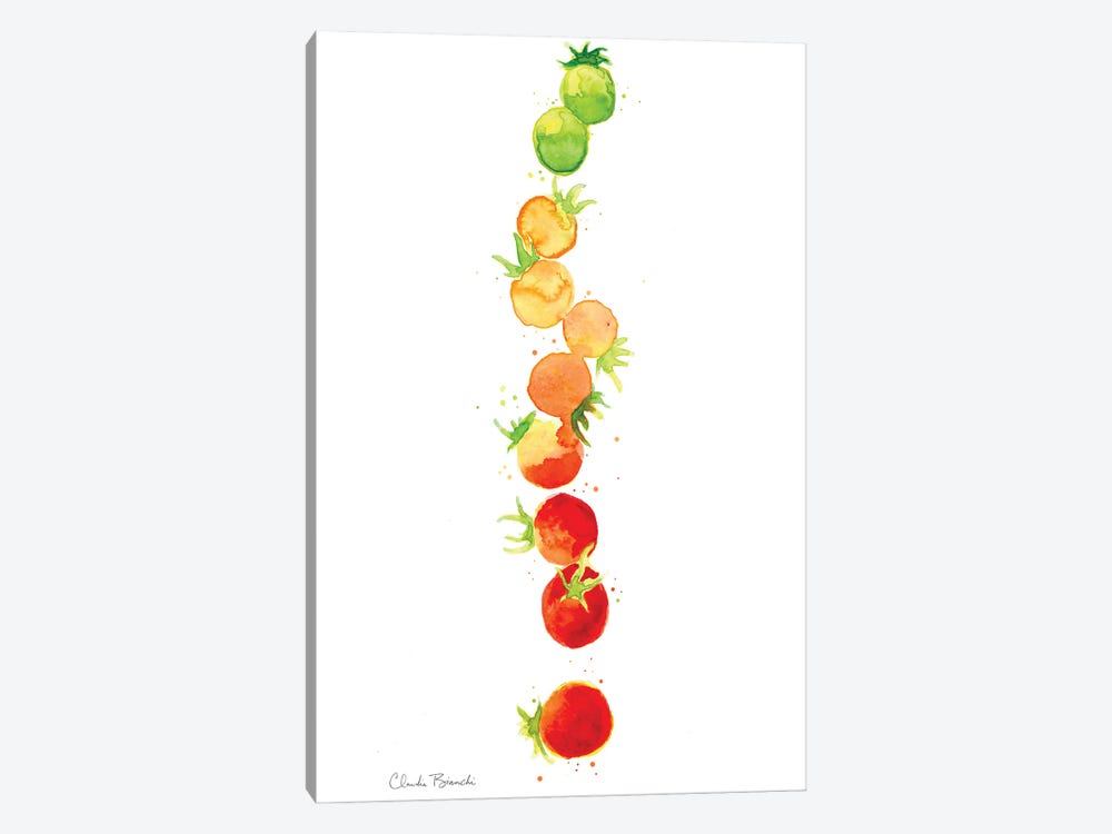 Tomato Ombre Stack by Claudia Bianchi 1-piece Canvas Art