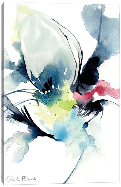 Black Swan Canvas Art Print - Abstract Watercolor Art