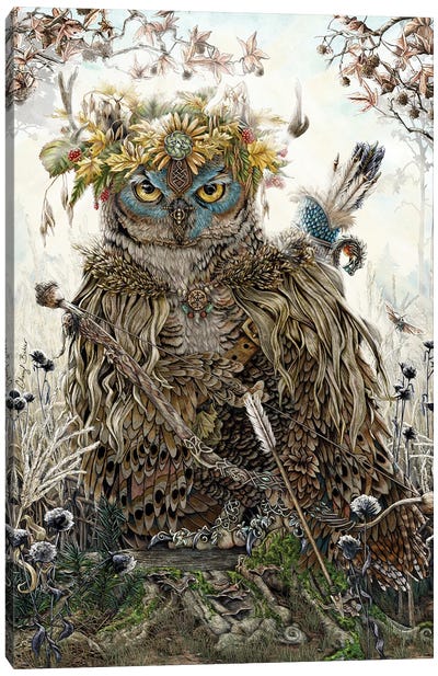 Garnock King Of The Woodlands Canvas Art Print - Owl Art