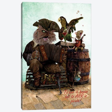 Pirates For Hire Canvas Print #CBK13} by Cheryl Baker Canvas Wall Art