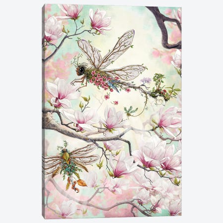 Woodland Dragonflies Canvas Print #CBK30} by Cheryl Baker Canvas Art