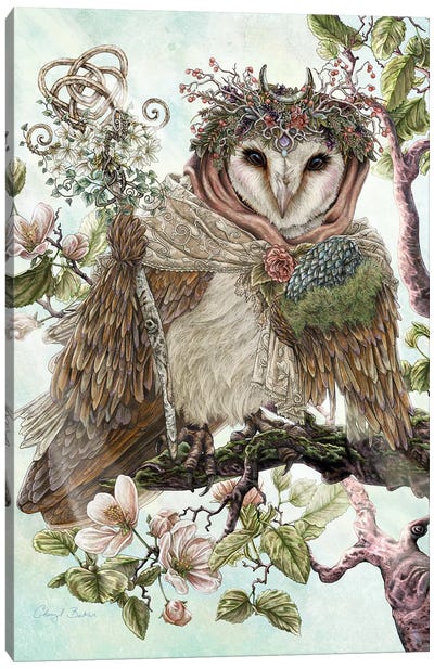 Aveline Mother Of The Woodlands Canvas Art Print - Owls