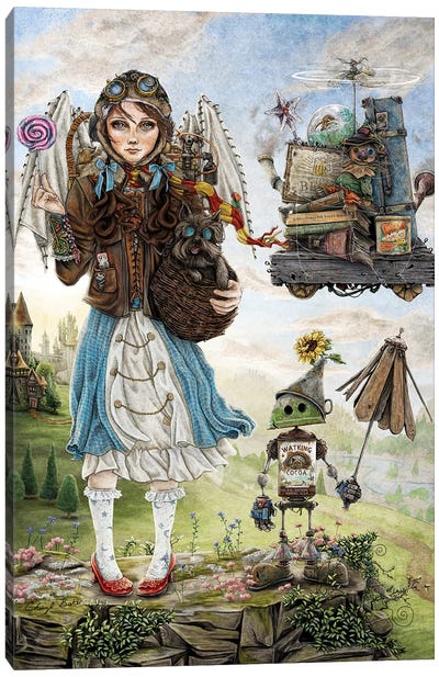 Dorothy Goes To A Magical School Canvas Art Print - Cheryl Baker
