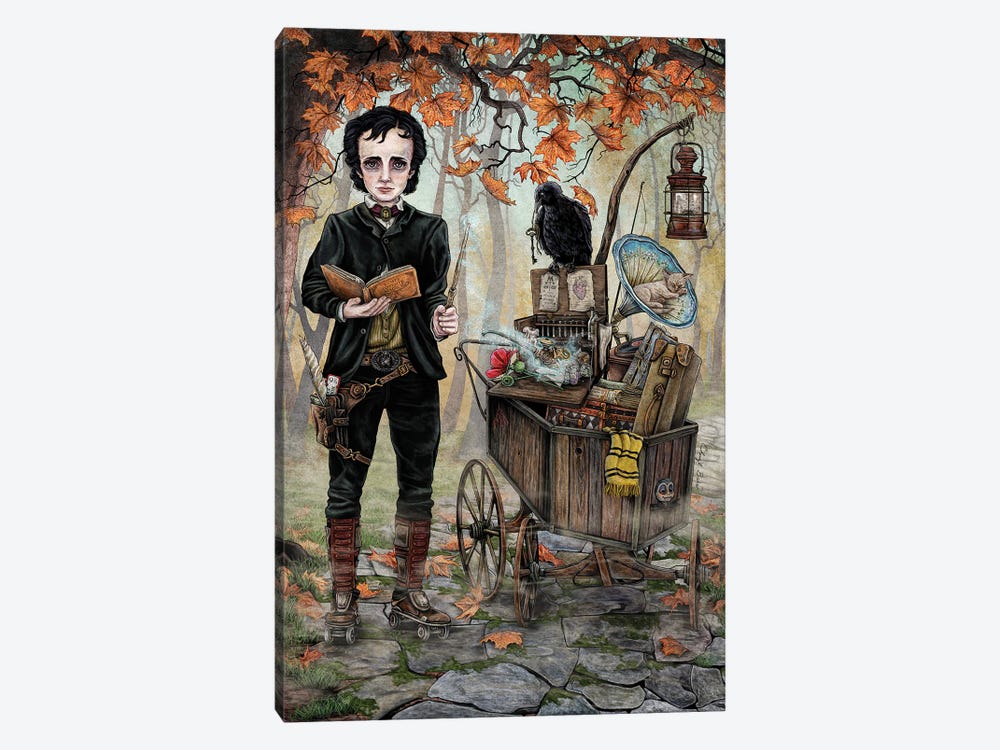 Edgar All Poe Goes To A Magical School by Cheryl Baker 1-piece Canvas Print
