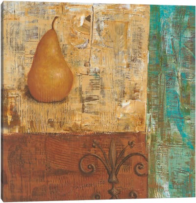 French Pear I  Canvas Art Print - Pear Art