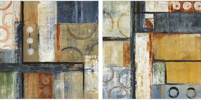 Coincidental Lines Diptych by Carol Black multi panel art