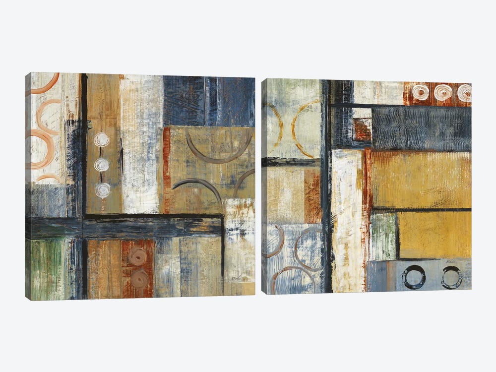 Coincidental Lines Diptych by Carol Black 2-piece Canvas Print