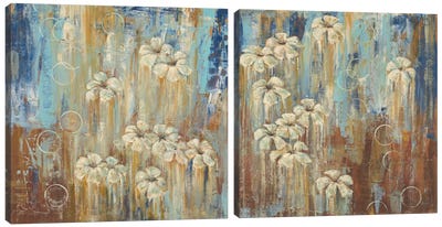 Island Shower Diptych Canvas Art Print - Art Sets | Triptych & Diptych Wall Art