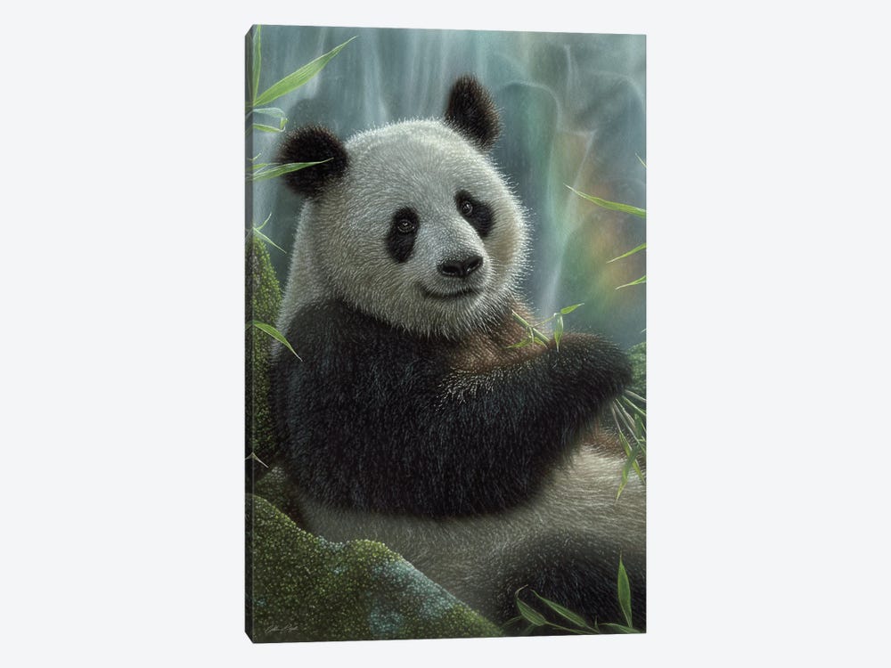 Panda Paradise - Vertical by Collin Bogle 1-piece Canvas Wall Art
