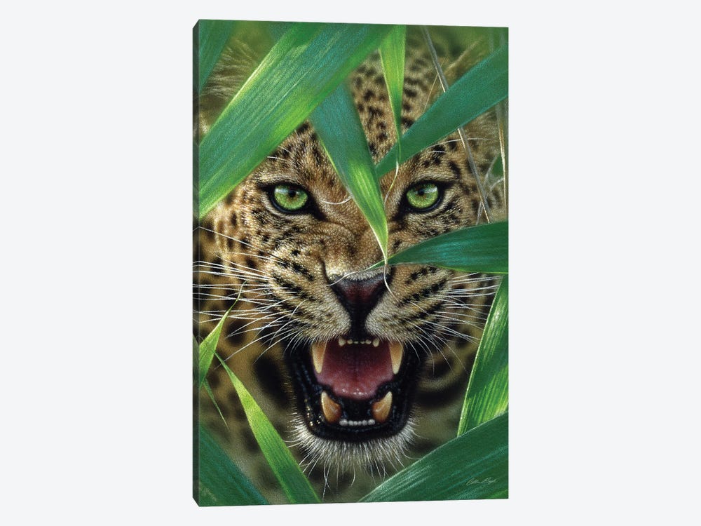 Jaguar Ambush, Vertical by Collin Bogle 1-piece Canvas Wall Art