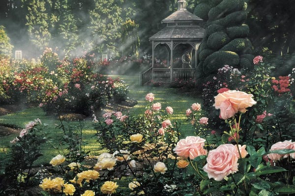 Gardening: Paradise Found - Rose Garden, Horizontal by Collin Bogle