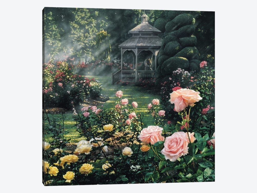 Paradise Found - Rose Garden, Square by Collin Bogle 1-piece Art Print