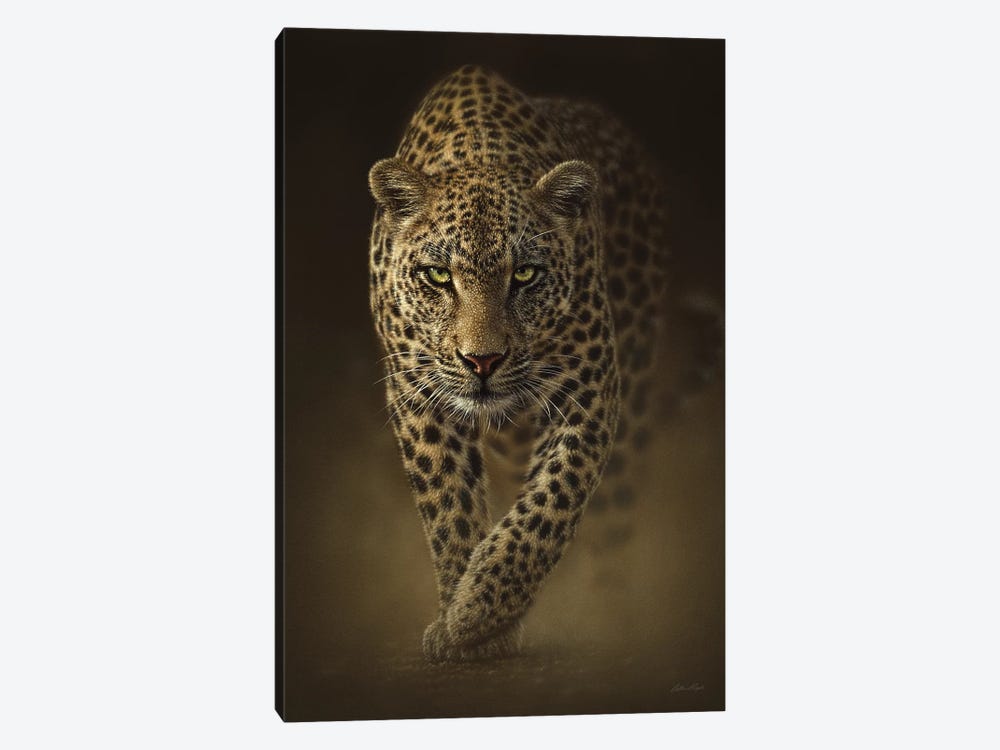 Savage Leopard, Vertical by Collin Bogle 1-piece Canvas Artwork