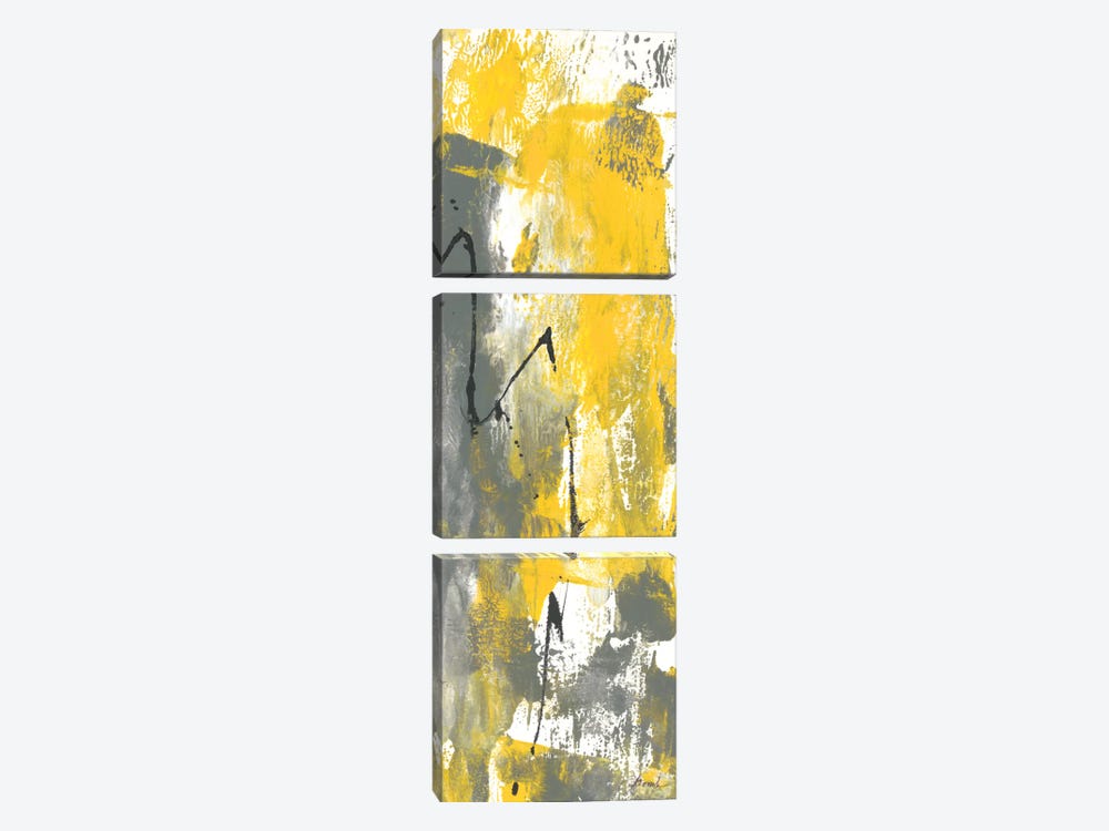 Grey Movement IV by Joyce Combs 3-piece Canvas Art Print