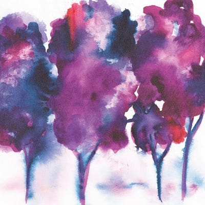 Aubergine Forest by Joyce Combs framed wall art