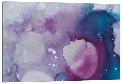 Ice Crystals III Canvas Art Print - Purple Abstract Art