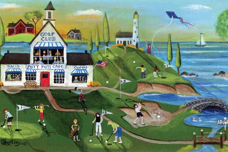 Golf Club Folk Art