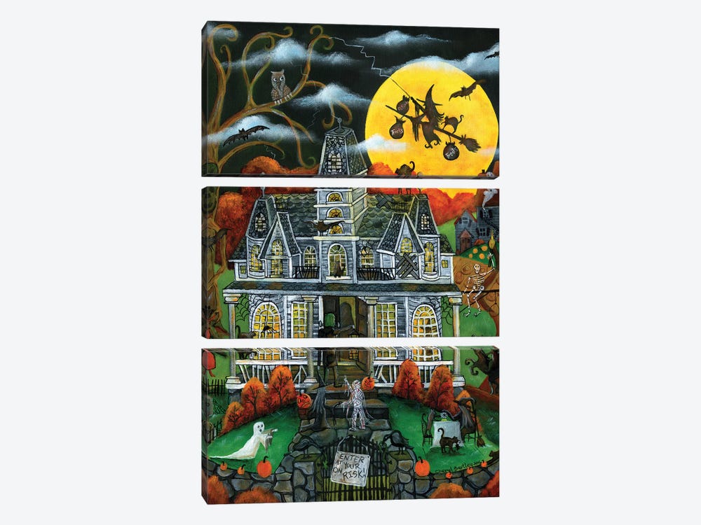 Halloween Potions Tricks and Treats by Cheryl Bartley 3-piece Canvas Artwork