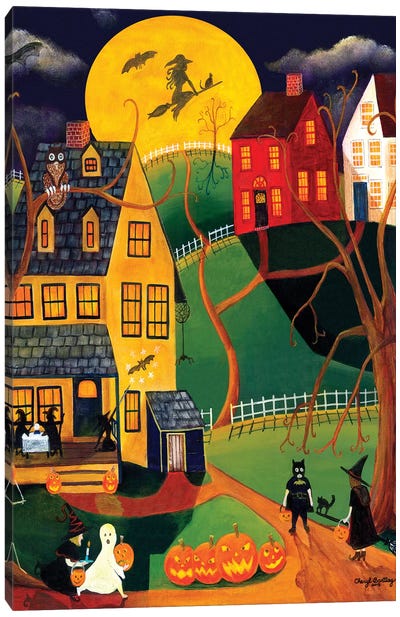 Halloween Trick or Treat Canvas Art Print - Cheryl Bartley