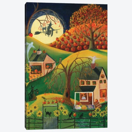 Halloween Witches House Canvas Print #CBT116} by Cheryl Bartley Canvas Art