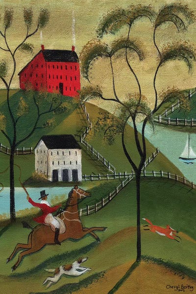 Ocean Fox Hunt by Cheryl Bartley canvas print