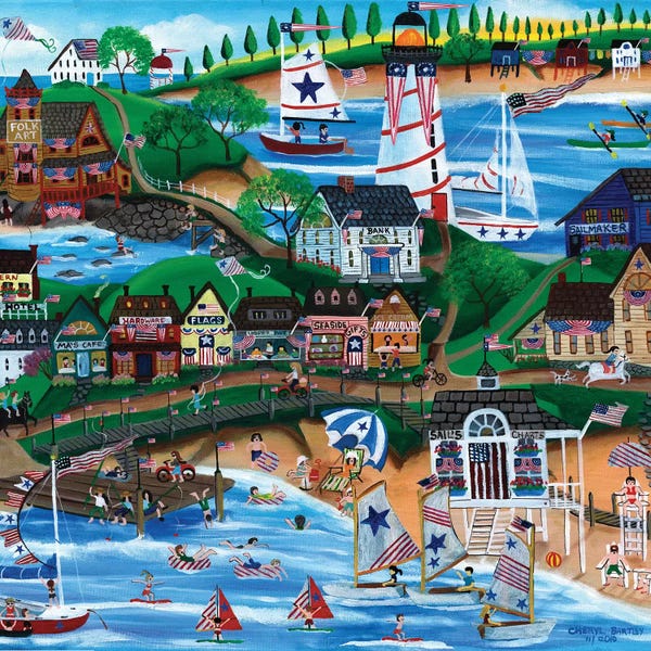 Nautical Living Room: Old New England Seaside 4th of July Celebration by Cheryl Bartley