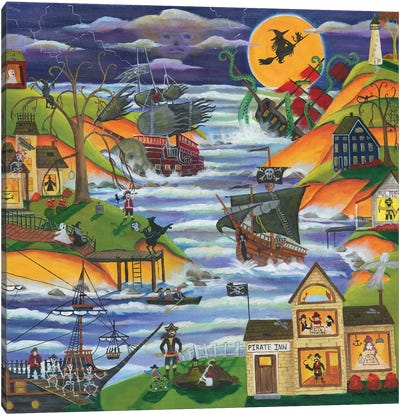 Pirate Cove Inn Canvas Art Print - Cheryl Bartley