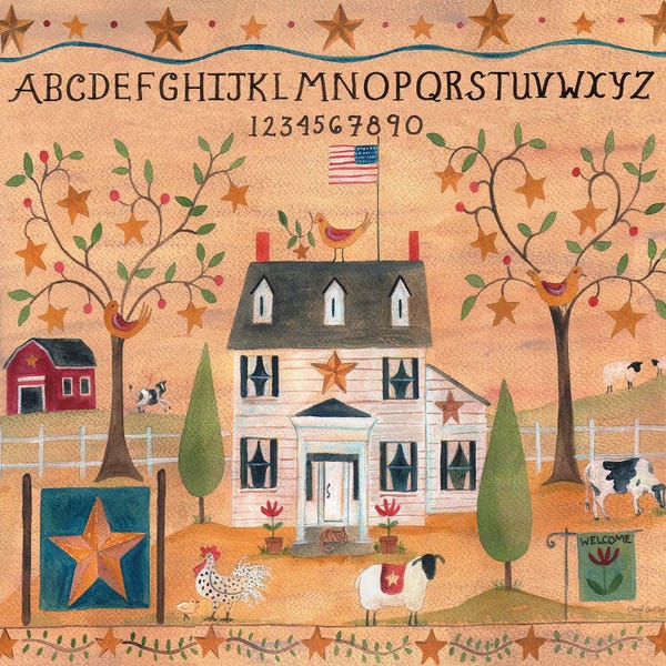 Classic Americana: Star Bird Farm Sampler by Cheryl Bartley