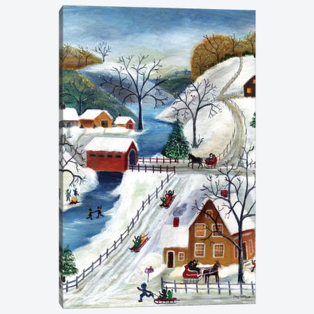 Winter Wonderland Home for the Holidays Canvas Print #CBT253} by Cheryl Bartley Canvas Art