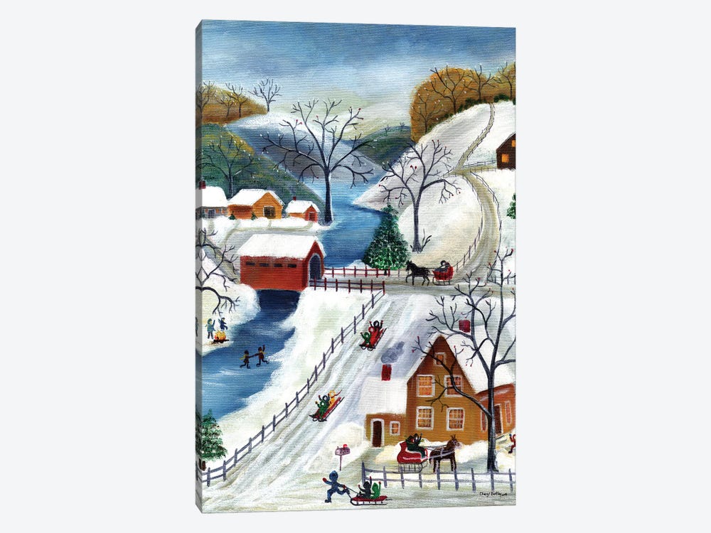 Winter Wonderland Home for the Holidays by Cheryl Bartley 1-piece Canvas Wall Art