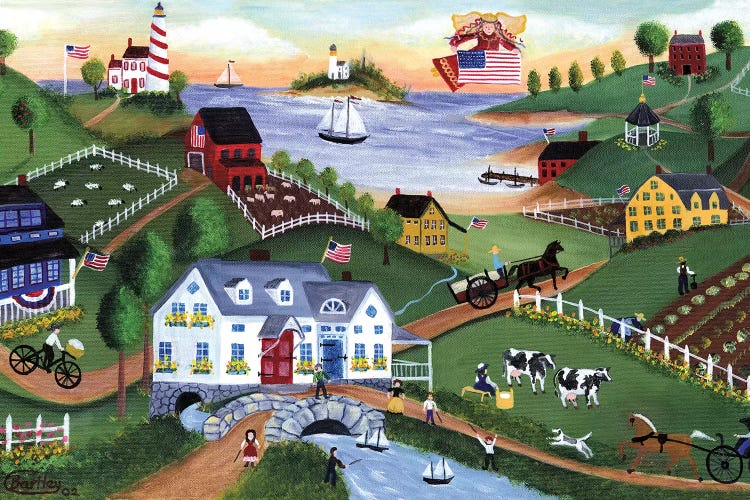 Yesteryear Village by Cheryl Bartley wall art