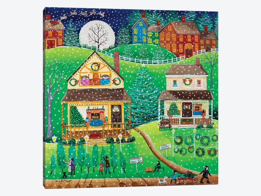 The First Snow by Cheryl Bartley 1-piece Canvas Artwork
